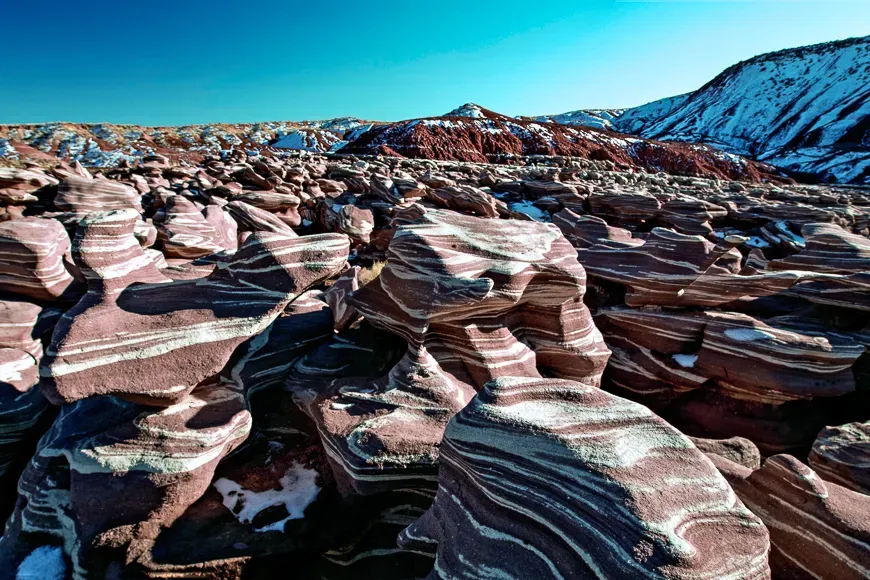 Rock layers ice cream rocks petrified forest